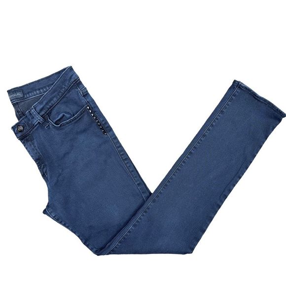 Rock & Republic Berlin Dark Blue Studded Skinny Jeans - Size 14 - Picture 3 of 8